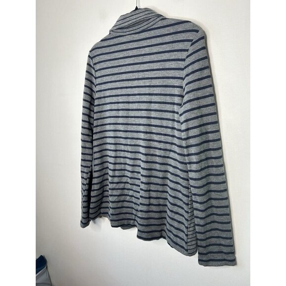 TART Essential Blazer Gray Navy Striped Women’s Workwear Long Sleeve Size XL - Picture 8 of 12